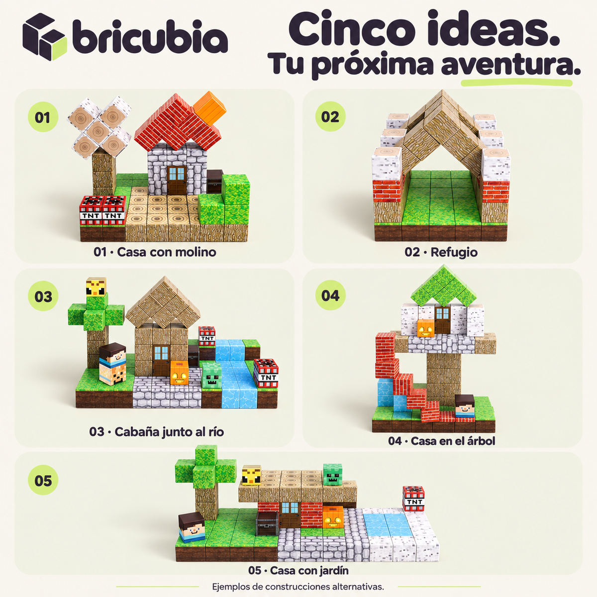 Bricubia Mundo a Cubos - Bloques magnéticos de construcción